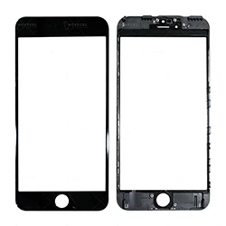 10 шт. внешняя стеклянная линза с рамкой и OCA для iphone 6SP Запчасти для мобильных телефонов запасные части для сенсорной панели мобильного телефона - Цвет: for iphone 6SP black