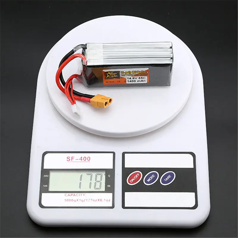 ZOP Power 14 8 V 1400mAh 65C 4S Lipo батарея перезаряжаемая XT60 Разъем для RC мультикоптера