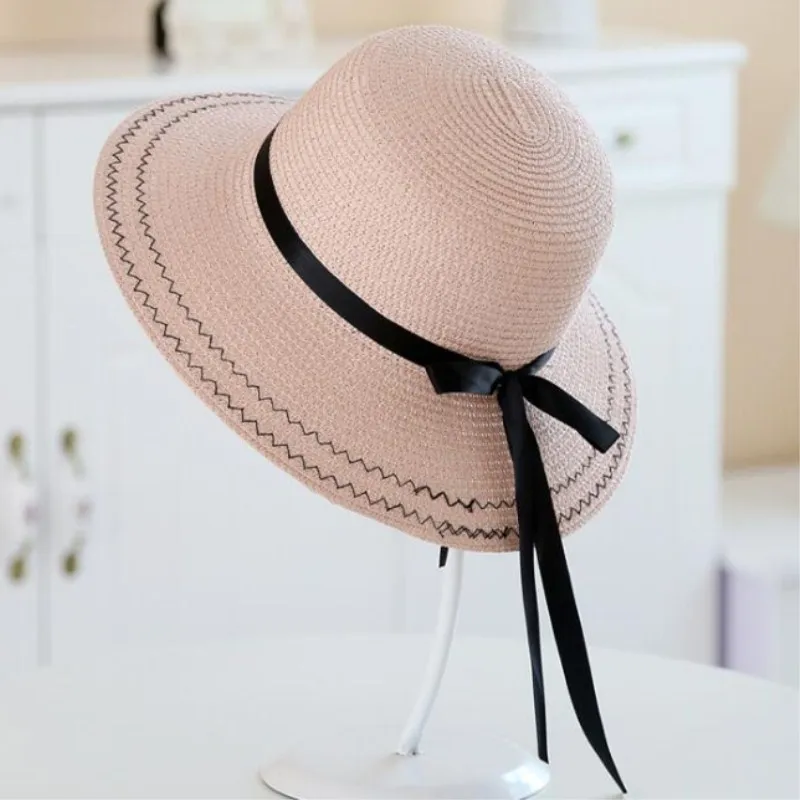Шляпа с бантиком в виде бантика для детей от солнца|Женские пляжные шляпы| |