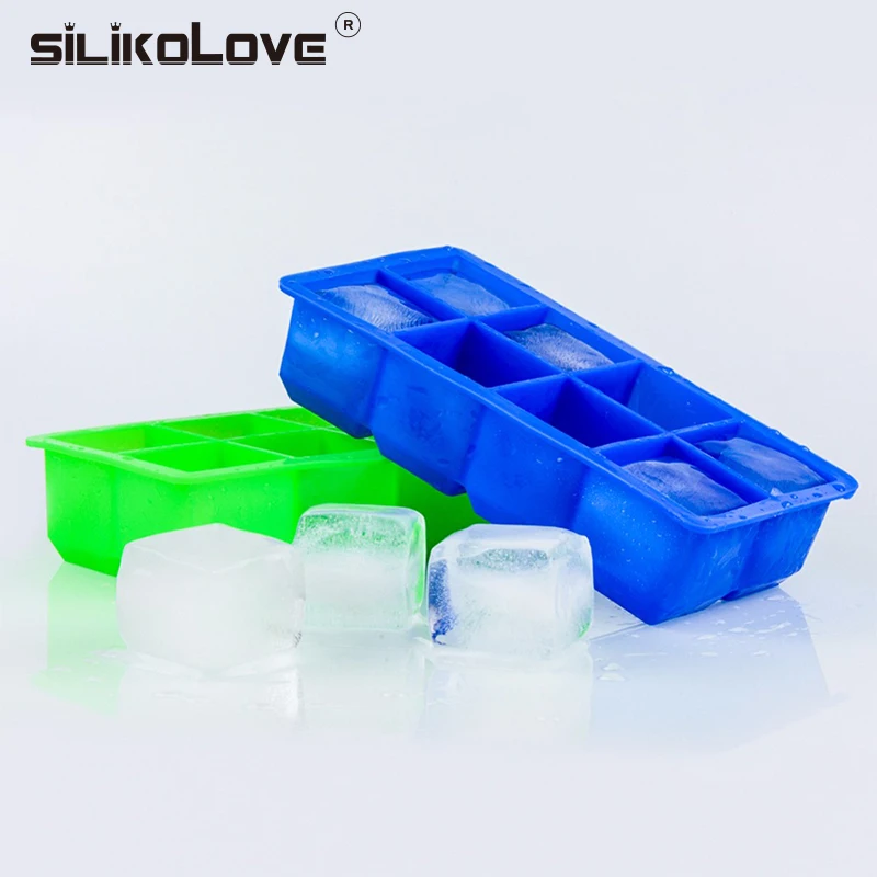 Силиконовая форма для льда SILIKOLOVE 8 ячеек квадратная фруктов кухни бара питьевые
