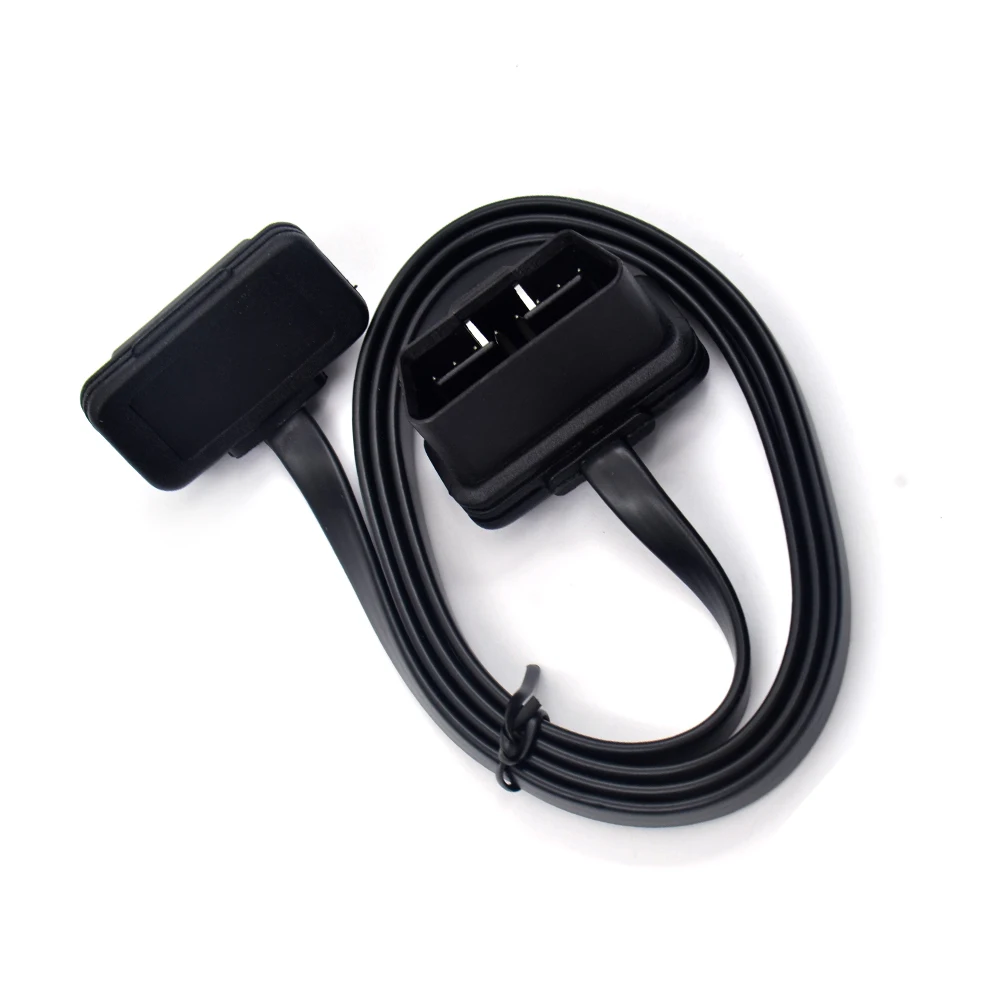VSTM 100 см OBD2 16 контактный плоский + OBDII OBD 2 ELM327 Штекерный к двойному гнезду Y сплиттер