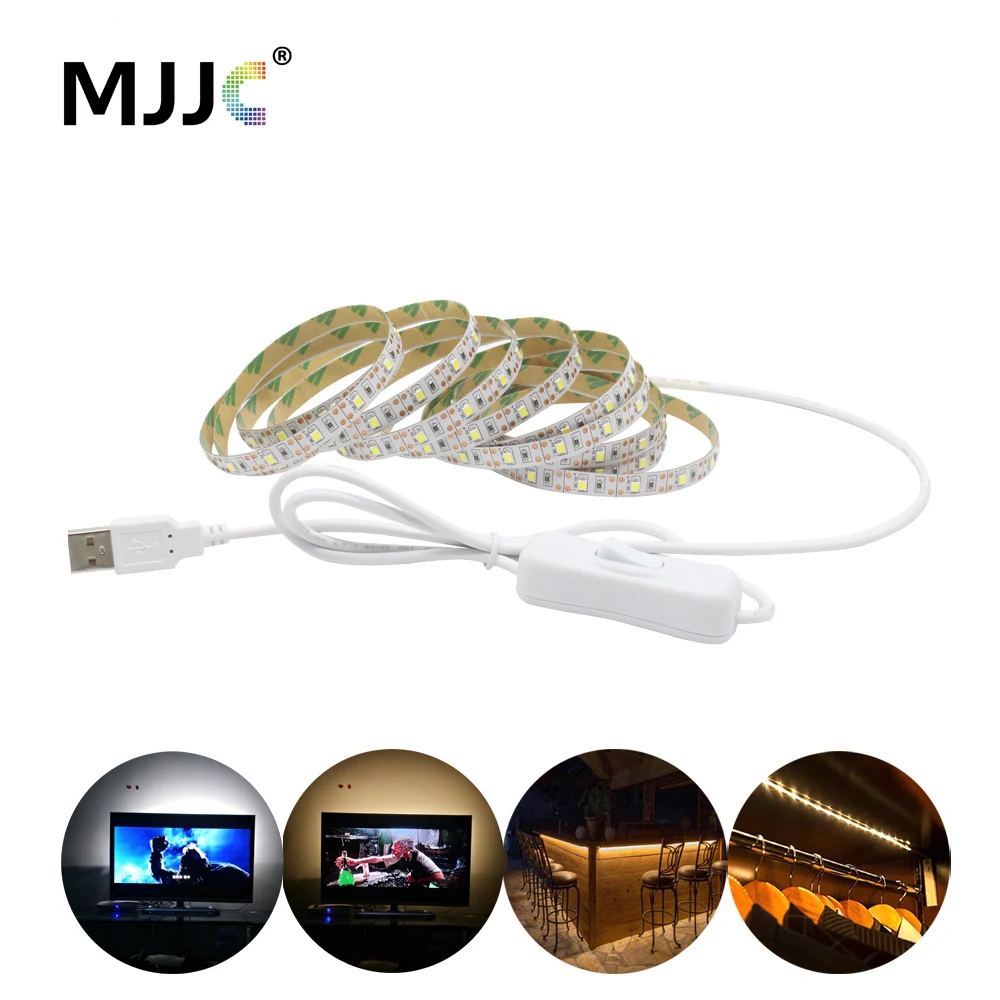 USB Светодиодные ленты Водонепроницаемый SMD 2835 5V Tria usb портами и светодиодным