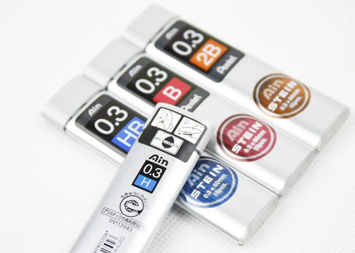Силиконовый карандаш Pentel Stein 0 3 мм 2B/B/HB/H для механического карандаша