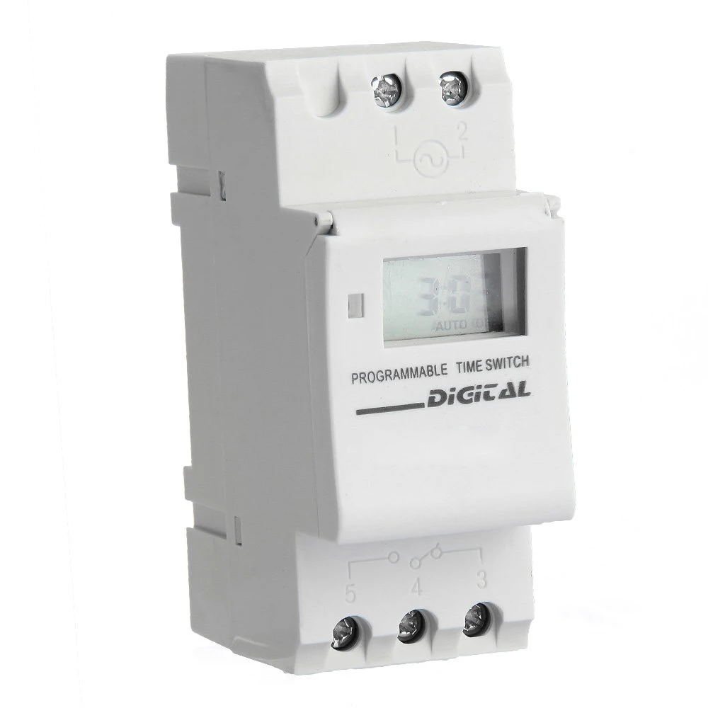 16A LCD модульный программист таймер переключатель белый|modular switch|switch switchswitches