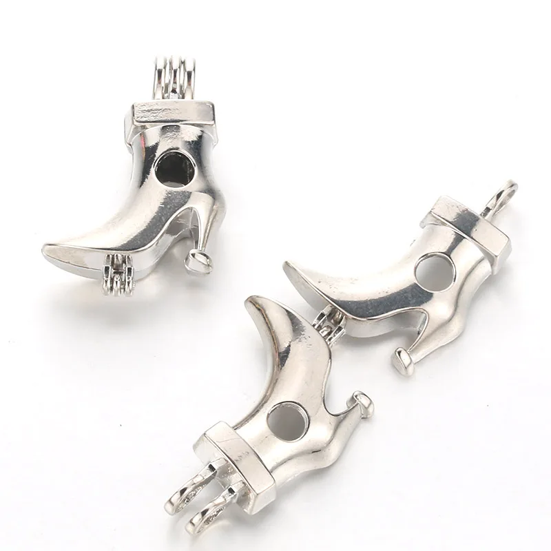 5 шт. Очаровательная жемчужная клетка на высоком каблуке медальон ювелирное