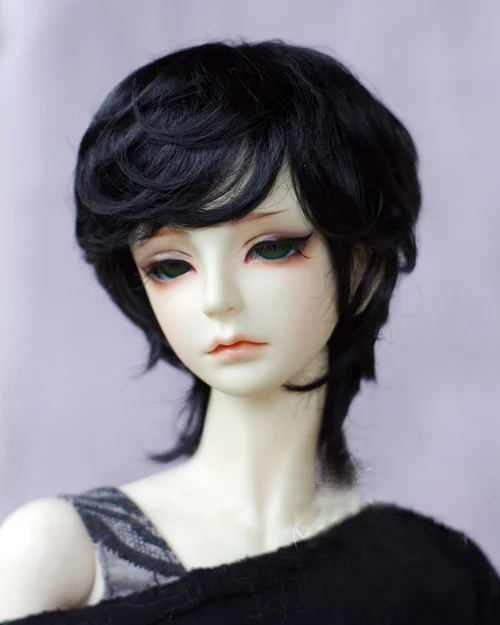 BJD кукольные парики из чистого черного искусственного мохера короткие парики для 1/3 1/4 BJD DD Кукла SD MSD Европейский стиль парики для волос аксессуары для кукол