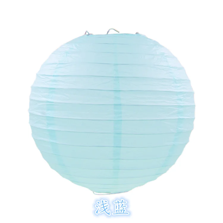 light blue 1 шт., 4-16 дюймов(10-40 см), китайский круглый шар, бумажный фонарь, Свадебная вечеринка, детский день рождения, Рождественский Декор, детские товары для шоу, шары - Цвет: light blue