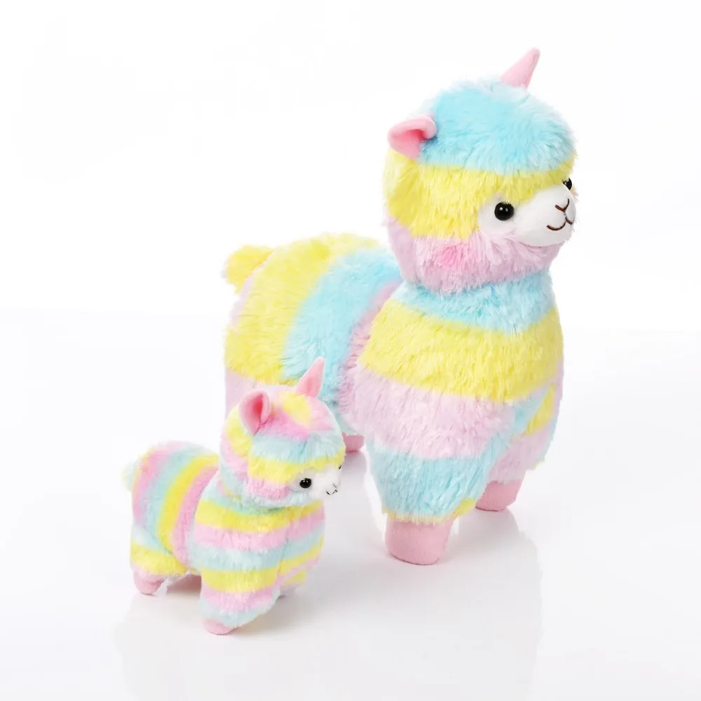 Милый брелок для ключей из альпаки Радуга Alpacasso Kawaii овечка лама мягкая плюшевая игрушка кукла рождественский подарок подвеска плюшевый брелок для ключей