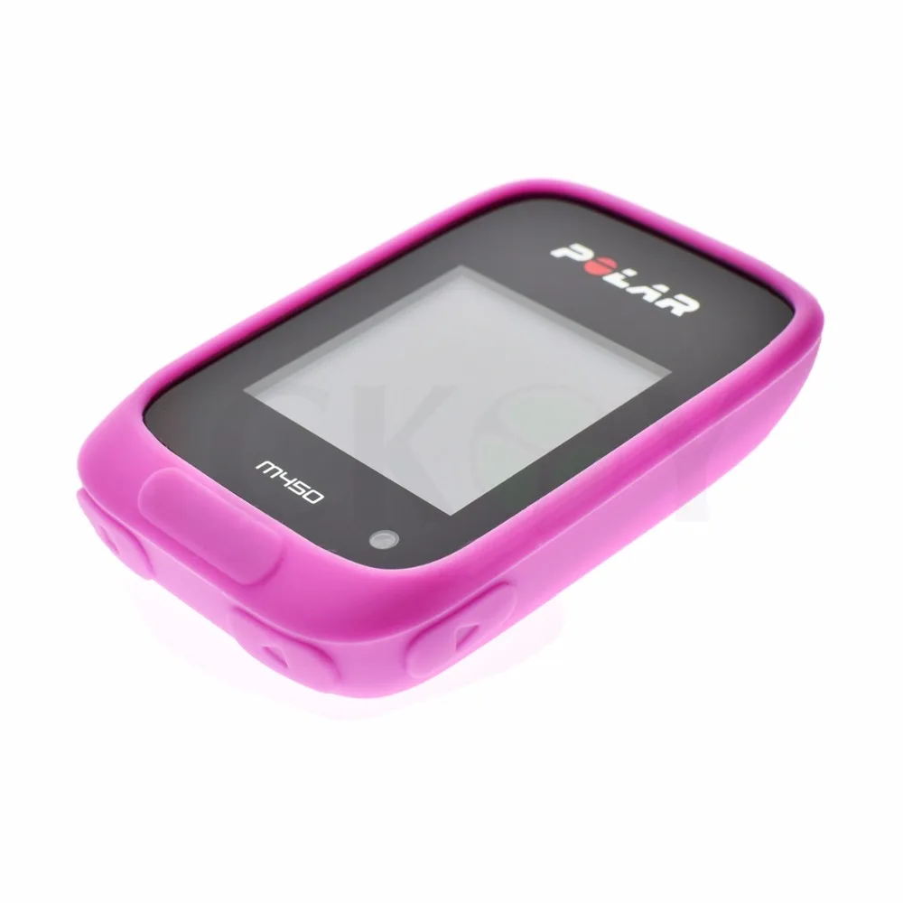 

Outdoor Bycicle Road / Mountain Bike Accessories Rubber Pink Protect Case for Cycling Training GPS Polar M450