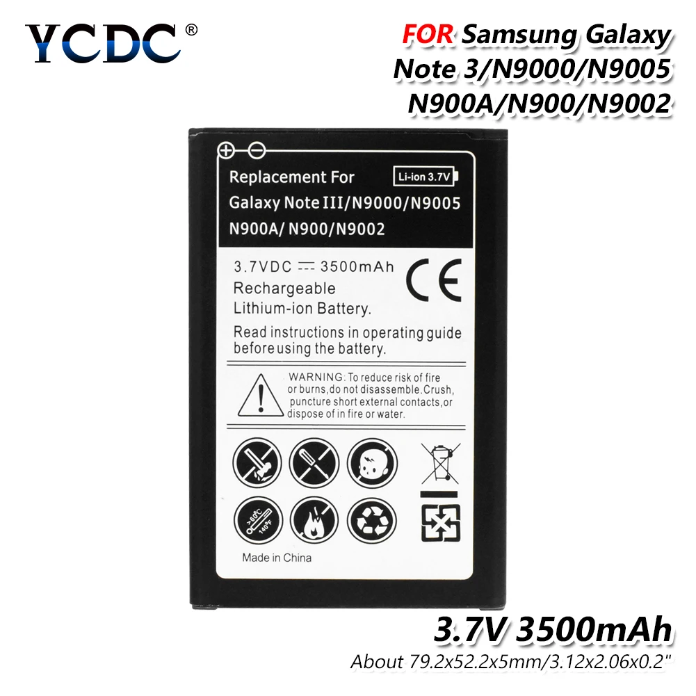 Литиевая батарея для Samsung Galaxy Note 3 III N9005 N9000 N9006 N9008 N9009 3500 мАч сменная