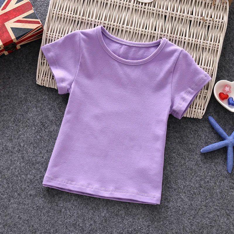 Летняя футболка для девочек из 2019 хлопка с круглым вырезом красные черные