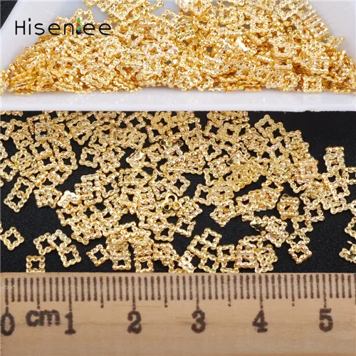 N10061L006 Новая мода 11 форм 3D Золотой металлический дизайн ногтей, заклепка, украшение в виде бабочек и губ, маленький кусочек, сделай сам, дизайн ногтей - Цвет: N10061L006