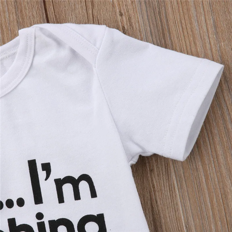 Детский хлопковый комбинезон с круглым вырезом и коротким рукавом|Боди для