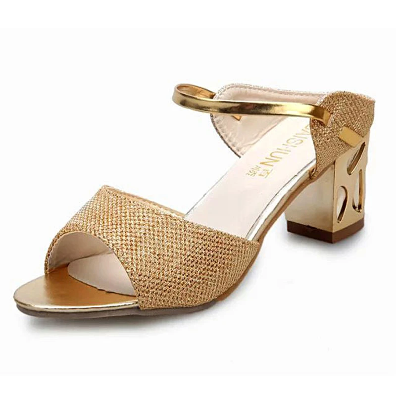 Женские туфли-лодочки с открытым носком босоножки на квадратном каблуке