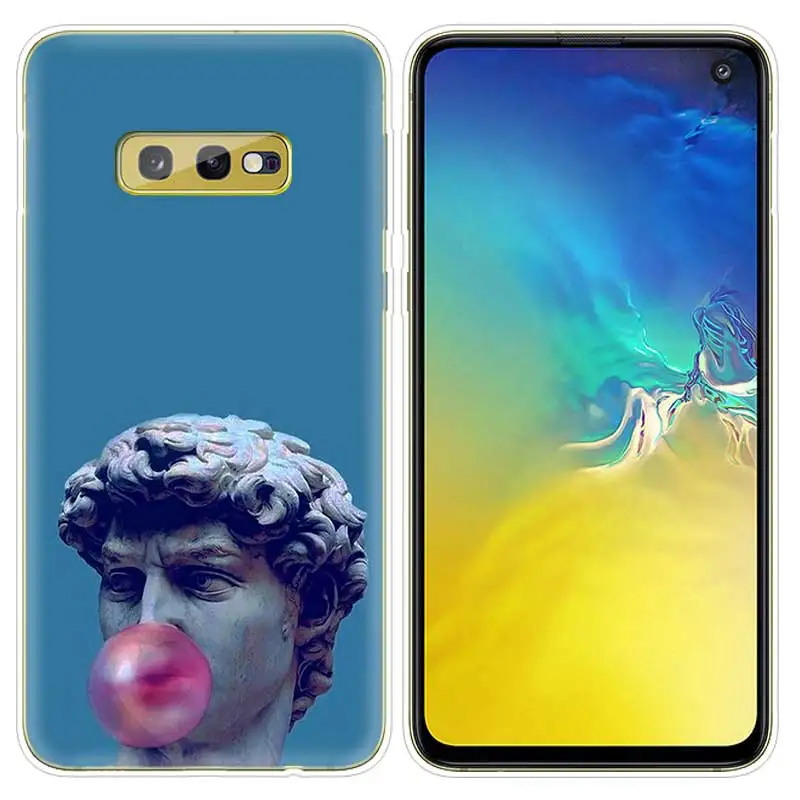 SK-005 Силиконовый чехол для samsung Galaxy S10 S10e S8 S9 J4 J6 A6 A8 плюс 5G M30 M20 M10 A50 A30 A10 крышка», «Микеланджело»/бронзовая скульптура эстет - Цвет: SK-005