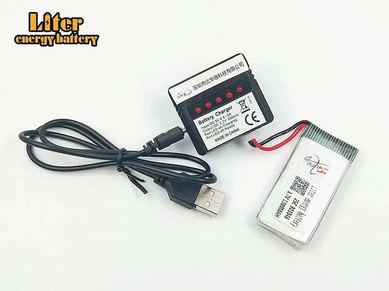 2 шт./лот для X5SC X5SW X3.7V 1300 мАч 903048 25C 1S вольт 30C Lipo Аккумулятор Akku + X4 зарядное