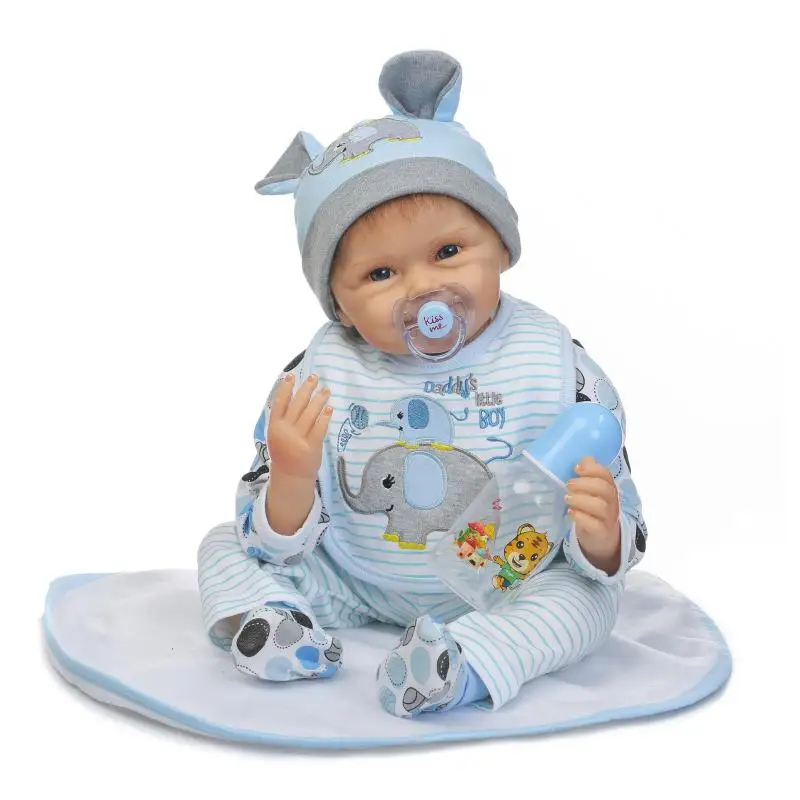 55 см Силиконовые Reborn куклы Baby Alive как настоящая Boneca Одежда для новорожденных