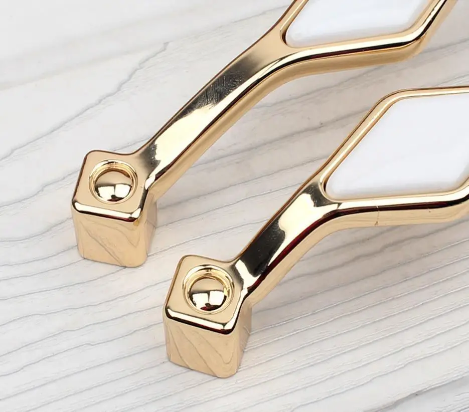 Chic Ceramic Drawer Handles Dresser Pulls High Quality Cupboard Knobs Handle Gold Cabinet Kitchen Ffurniture Hardware | Обустройство