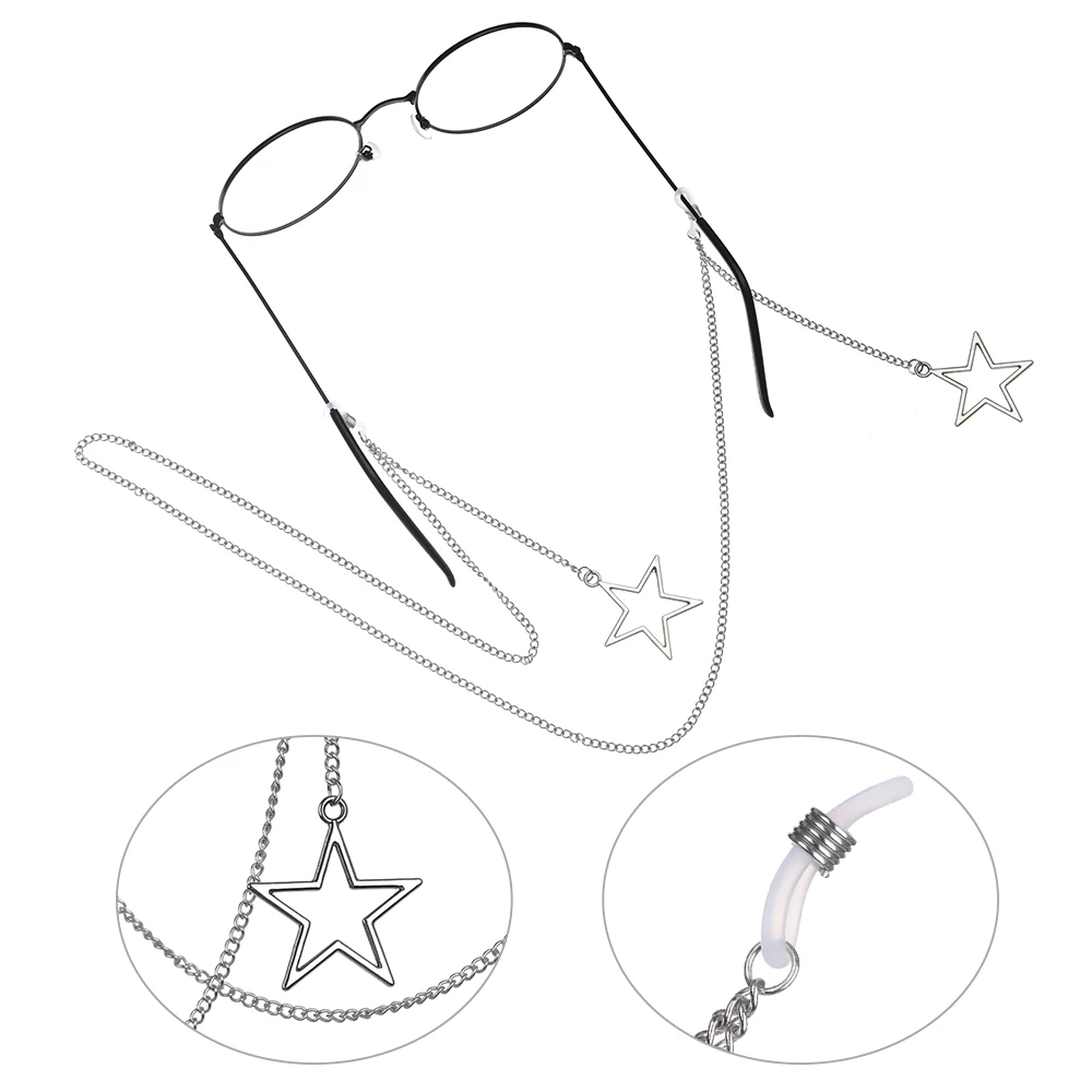 2019 Модные женские и мужские полые очки со звездами солнечные с цепочкой цепочка