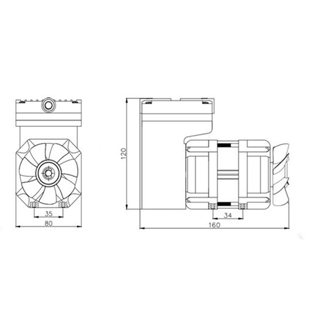 YIMAKER AC 220V 80W безмасляный диафрагменный вакуумный насос Электрический мини 33 л/мин