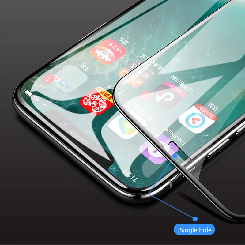 6D 9H твердость полное изогнутое закаленное стекло для iPhone 7 Plus для iPhone 6S 6 8Plus 11 Pro X XR XS Max 7 Plus Защитная пленка для экрана