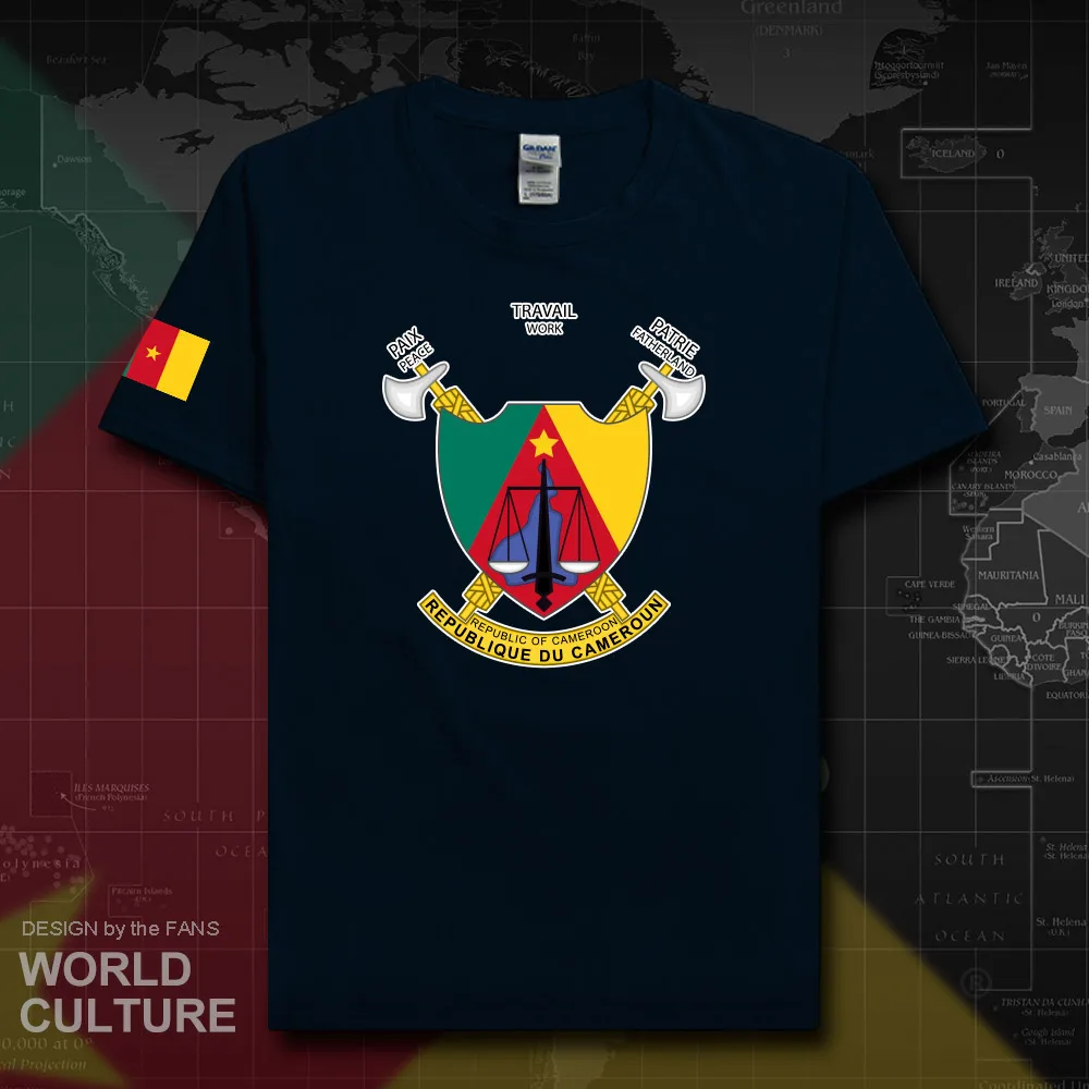 Камерун Мужская футболка Мода 2018 Джерси Нация Команда 100% хлопок одежда кантри
