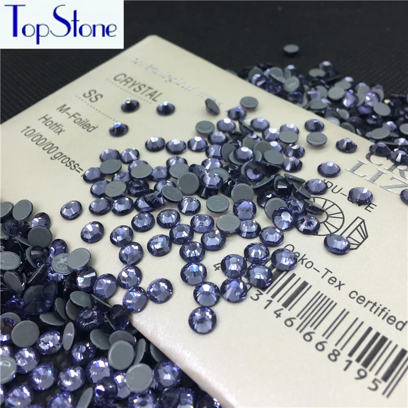 Танзанит цветное страз с горячей фиксацией высокое качество SS6 8 10 12 SS16 SS20 SS30