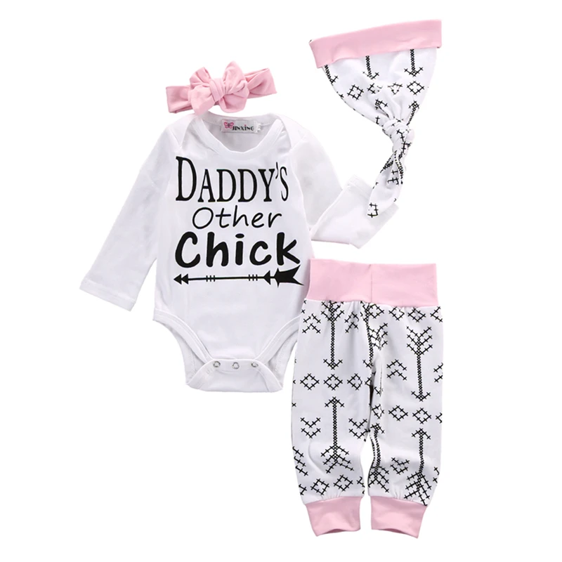 Cute Baby Girl Clothes Set Autumn Style Cotton Newborn Toddler Outfits Long Sleeve Romper Pants Hat Girls Clothing |