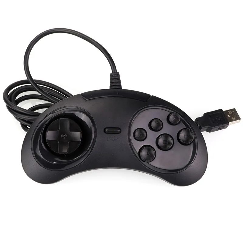 Классический USB геймпад 6 кнопок игровой контроллер для SEGA держатель джойстика ПК