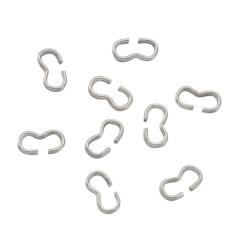 

Pandahall 100pcs Chain Findings Iron Quick Links Connectors 8 Shape Charm Knot Clasps Chain Clasp for DIY Bracelet Necklace