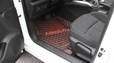 left hand drive Pu Leather waterproof Grid Front Rear Floor Mats Carpets Pad Cover For Renault Kadjar 2016 2017 | Автомобили и