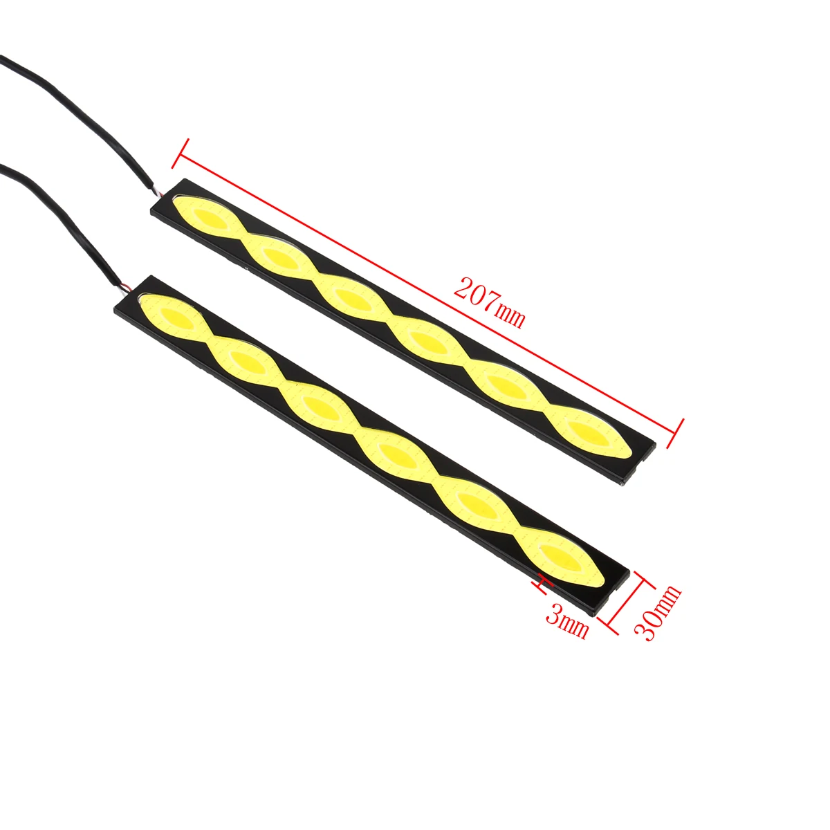 Posbay Автомобильные дневные ходовые огни LED DRL 12V водонепроницаемые COB алюминиевые