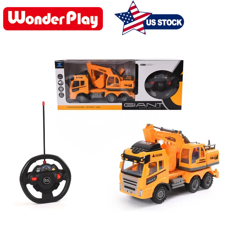Корабль из США 4 CH Моделирование RC игрушечный экскаватор со светом дистанционное