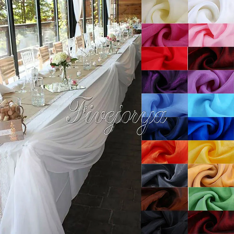 5M*1.4M Top Table Organza Swag Sheer Fabric Material Wedding Party Bow Decorations DIY Free Shipping | Дом и сад
