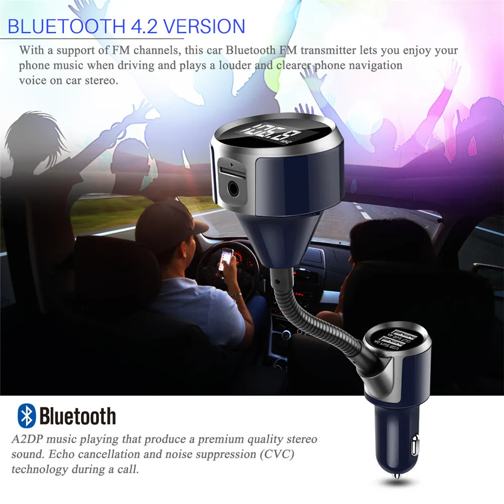 ONEVER Авто fm передатчик модулятор Bluetooth гарнитура для авто MP3 плееры USB Зарядное