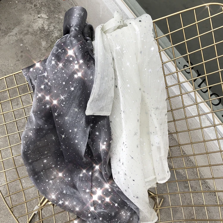 Женская рубашка из органзы блестящая винтажная с длинным рукавом и бантом на