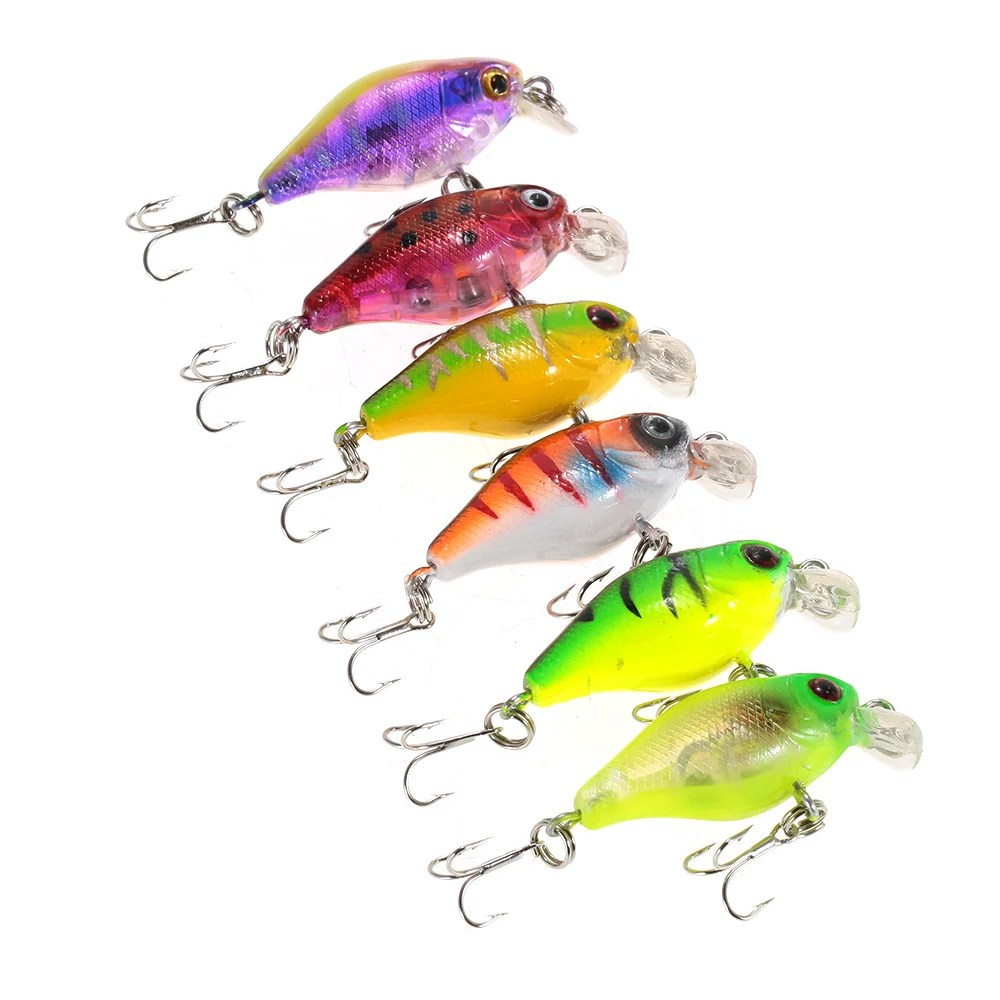 Lixada 6 шт. Дайвинг Crankbait рыболовные приманки 4 г 43 мм 0 3 м искусственная приманка