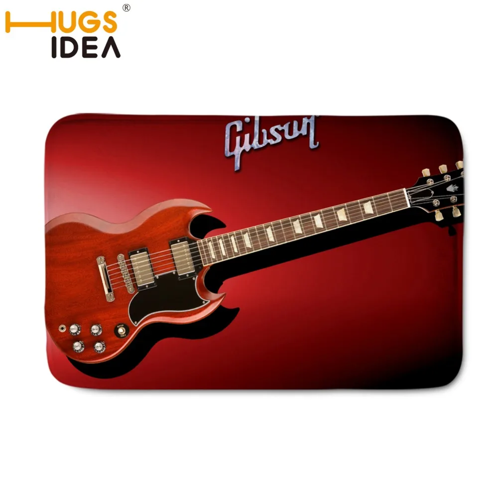 HUGSIDEA черно красные аниме гитары Gibson Les Paul пользовательские площади коврики для