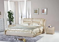 bedroom furniture king size large soft bed leather comfortable bed b227