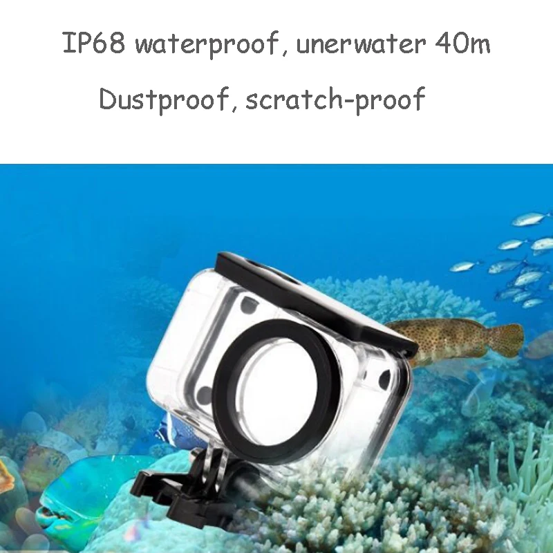 Подводный 40 м водонепроницаемый корпус чехол для xiaomi Mijia 4 k Mini camera UV/CPL/красный/желтый/фиолетовый цветные фильтры для mijia mini