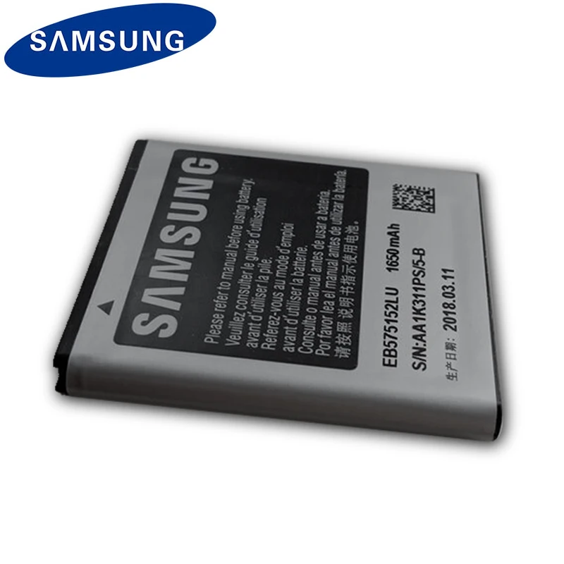 Оригинальный телефон SAMSUNG аккумулятор EB575152LU для Samsung Galaxy S I9000 i9001 I9003 I589 I8250 I919 D710 I779