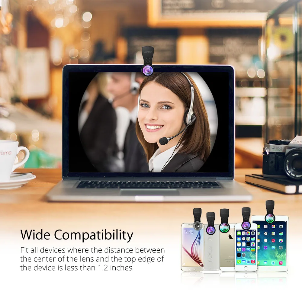 MPOW универсальные чехлы для мобильного телефона Камера объектив Комплект 3 в 1 Clip on