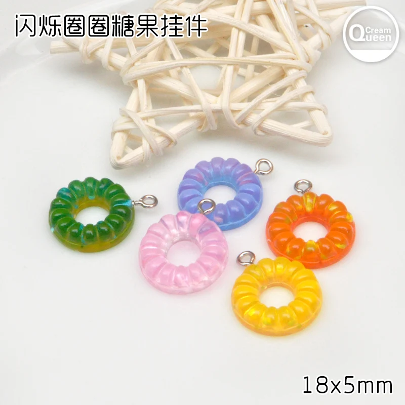 30 шт полимерное блестящее конфетное ожерелье подвески очень милый брелок