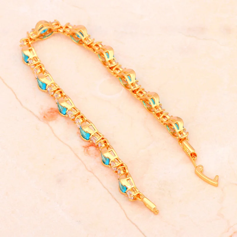 Женские браслеты с цирконием небесно голубого цвета TBS989A|bracelets for|a braceletbracelet fashion |