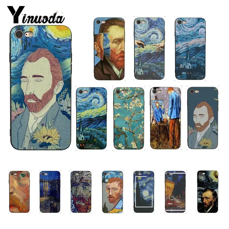 Yinuoda Ван Гог ТАРДИС силиконовый чехол для телефона iPhone X XS MAX 6 6S 7 7plus 8 8Plus 5 5S XR 11 pro max