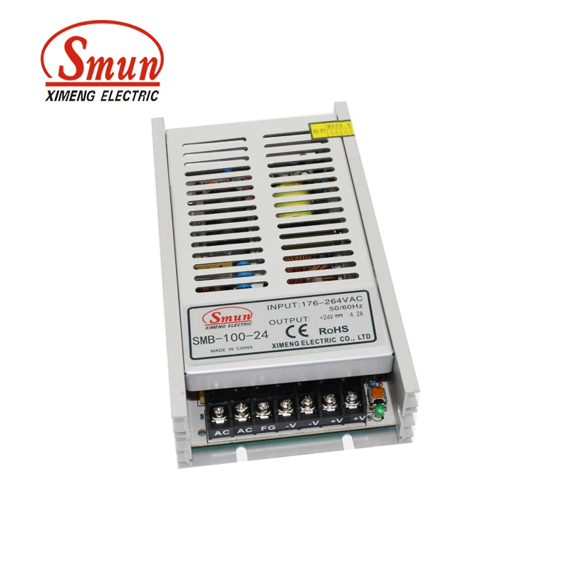 Ультратонкий одновыходной импульсный источник питания SMUN SMB-100-24 100 Вт 24 В 4 а
