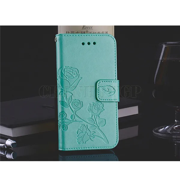 Green Роза цветок чехол-портмоне с откидной крышкой чехол для samsung Galaxy J4 J6 J8 J3 J5 J7 Neo A5 A7 A9 A6 A8 S8 S9 плюс S6 S7 края крышки - Цвет: Green