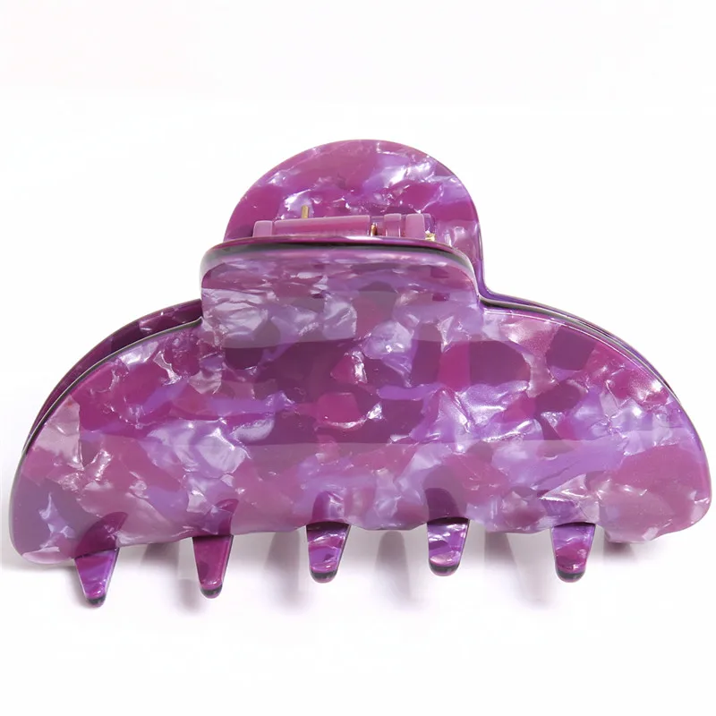 purple Зеленые мраморные заколки для волос, аксессуары, акриловые заколки для волос, идеальный подарок, милые заколки для волос, LD1029 - Окраска металла: purple