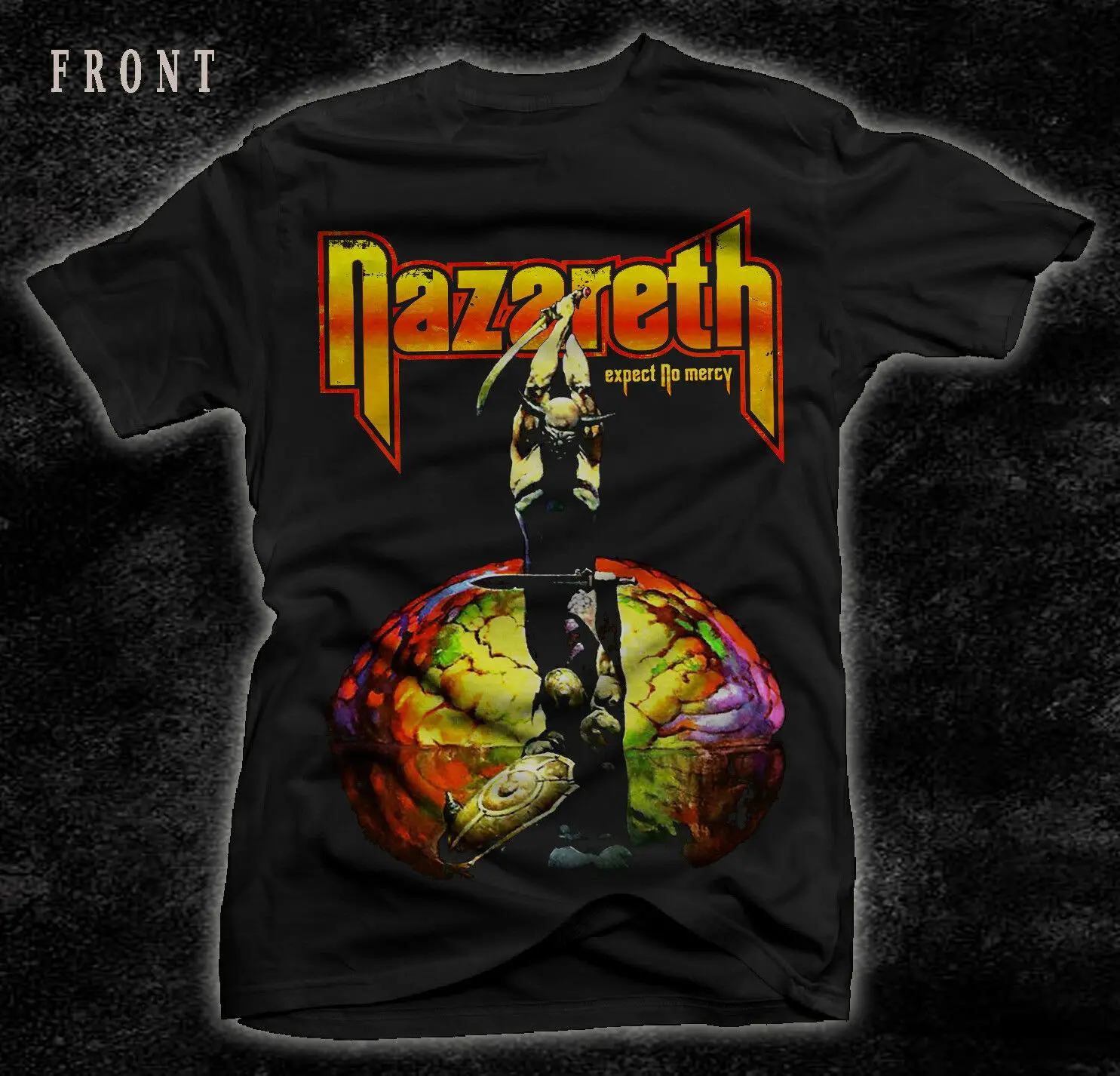 NAZARETH-ожидать No Mercy хард-рок-Deep Purple T_shirt-sizes: S чтобы 7XL | Мужская одежда