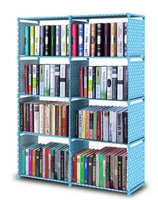 Simple bookcase bookshelf fall to the ground student's dormitory. Creative multilayer shelf on desk. Receive free combin | Дом и сад